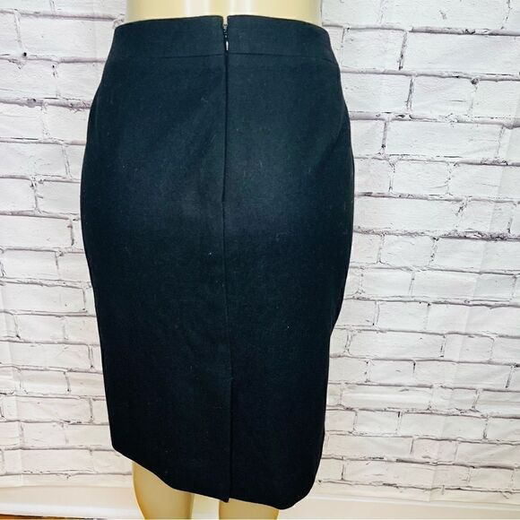 J.Crew Black Wool Pencil skirt size 10 - Picture 3 of 5